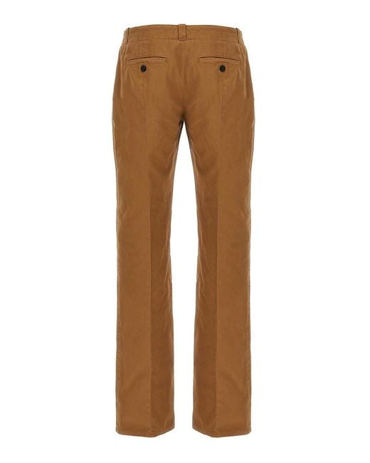 McQueen Brown Garment-Dyed Organic Cotton Chinos for men