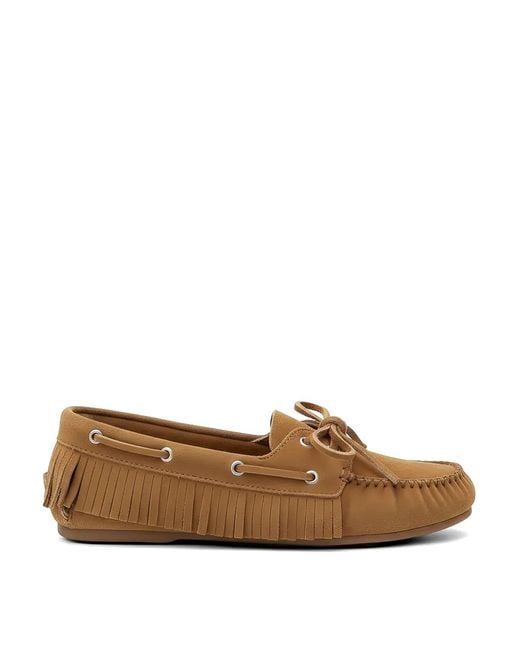 POSA Brown Boat Loafer Native Tassel