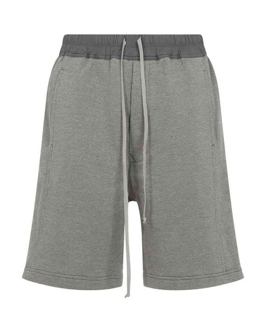 Rick Owens Gray Drkshdw Wide Pusher Shorts for men