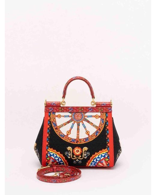 Dolce & Gabbana Red Small 'Sicily' Handbag