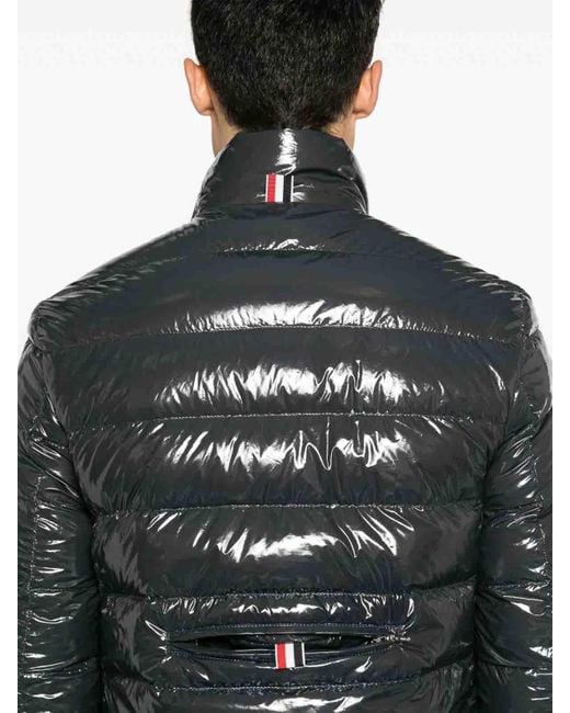 Thom Browne Black Reversible Zip-Up Puffer Jacket for men