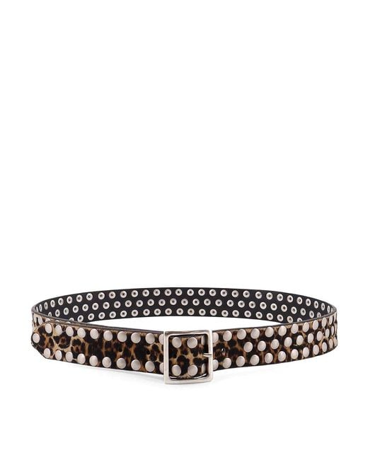 Golden Goose Deluxe Brand White Leo Leather Belt
