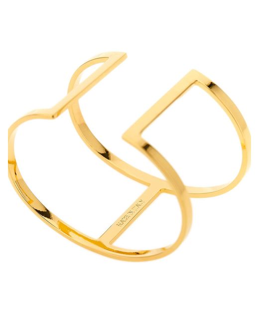 Elisabetta Franchi Metallic Logo Bracelet Set