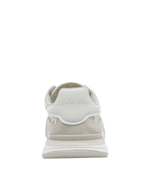 Dolce & Gabbana White And Dg Atlhetic Sneakers
