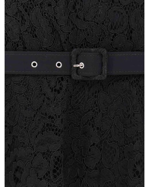 La Petite Robe Di Chiara Boni Black Ginogi Lace Midi Dress