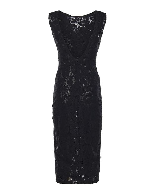 Pinko Black Floral Lace Dress
