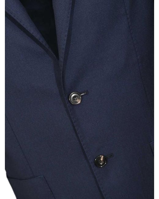 Sartorio Napoli Blue Single-Breasted Jacket for men