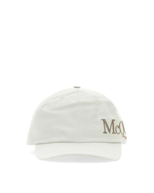 Alexander McQueen White Baseball Cap for men