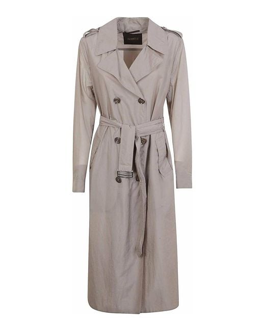 Moorer Gray Cleopatra Trench Coat