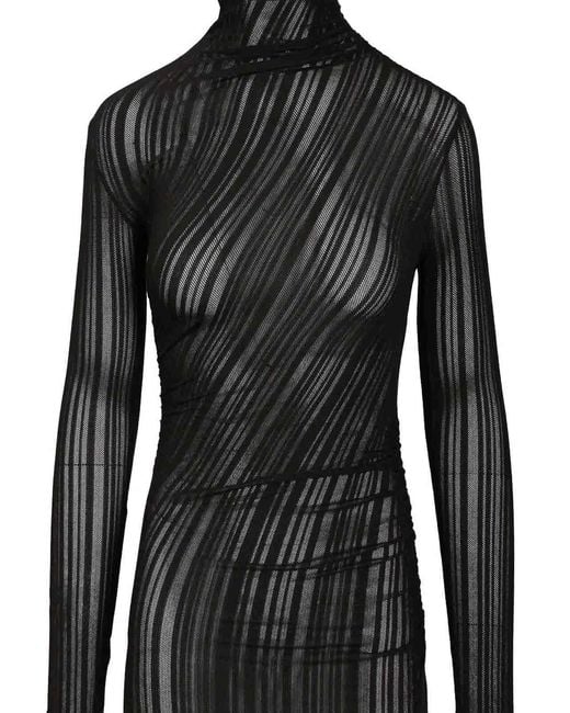 Amazuìn Black Olga Long Dress