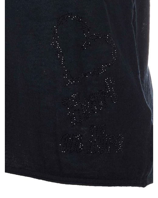 Zadig & Voltaire Black Lee Strass Top