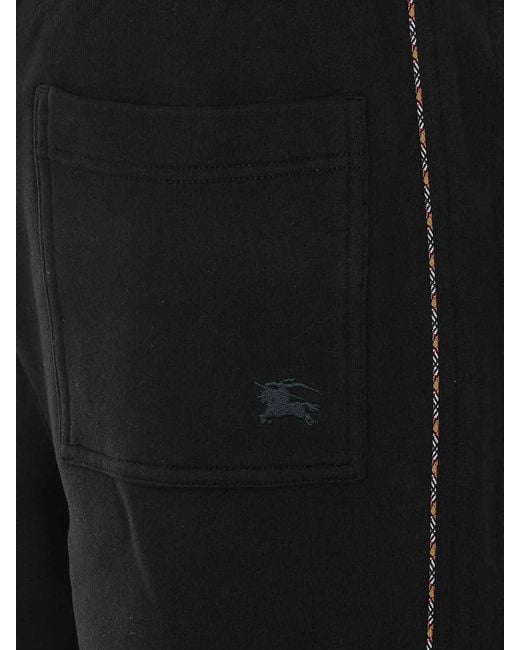Burberry Black Check Detail Pants for men