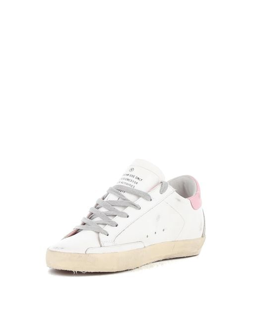 Golden Goose Deluxe Brand White Distressed Canvas Sneakers