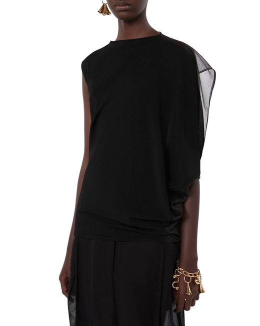 Sportmax Black Asymmetric Top