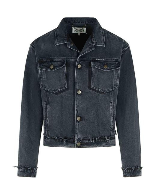 Maison Margiela Blue Cotton Jacket for men
