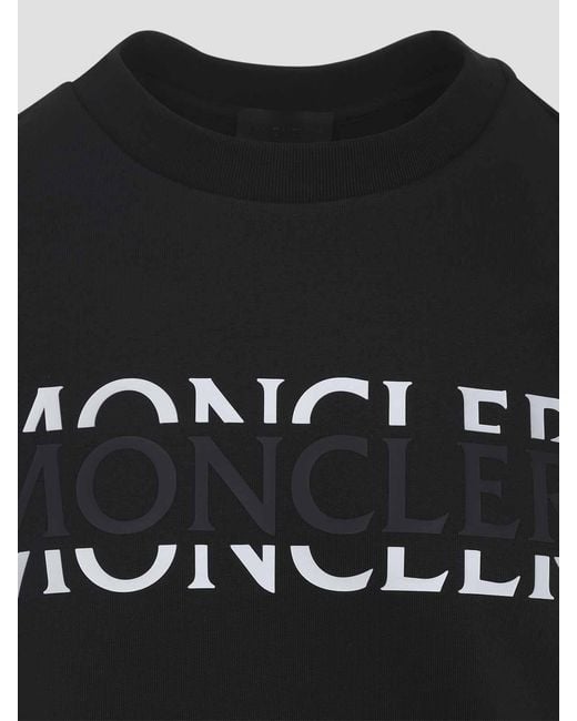 Moncler Black Cotton Sweatshirt for men