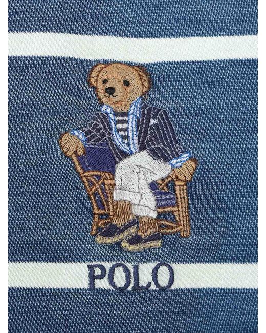 Polo Ralph Lauren Blue Polo Bear Rugby Shirt for men