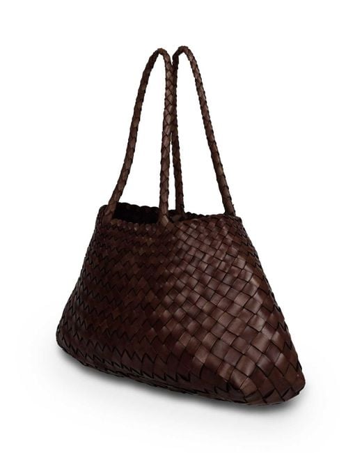 Borsa Tote Santa Croce di Dragon Diffusion in Brown