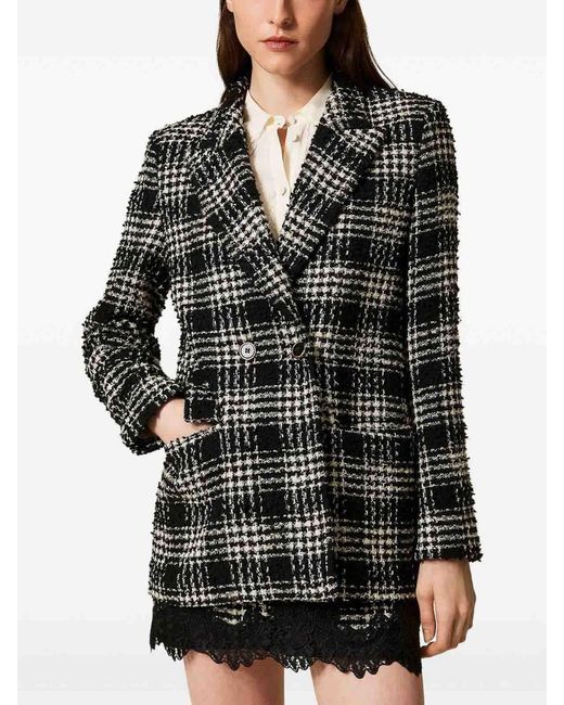 Twinset Black Checked Blazer