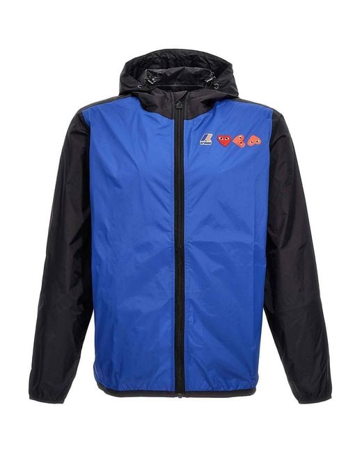 COMME DES GARÇONS PLAY Blue X K-Way Jacket for men