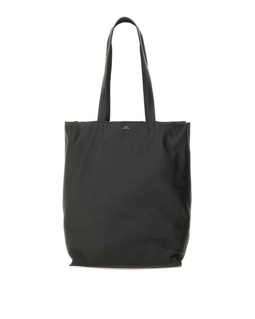 A.P.C. Black Medium Tote Bag for men