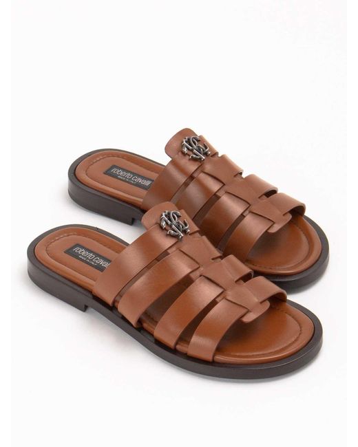 Roberto Cavalli Brown Loafers for men