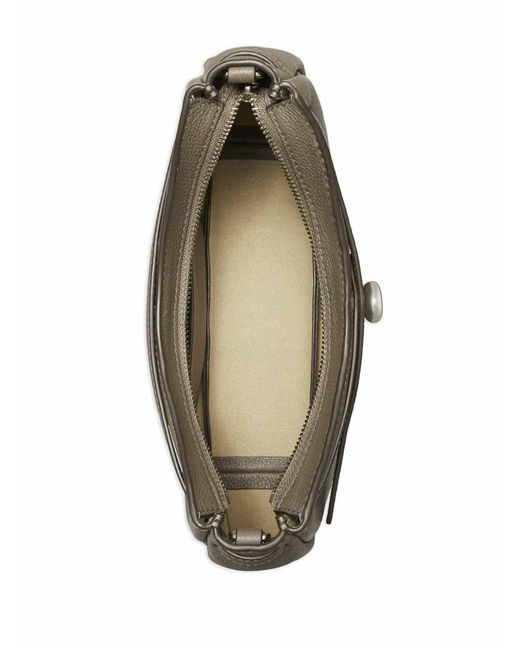 Tory Burch Gray Romy Leather Crossbody Bag