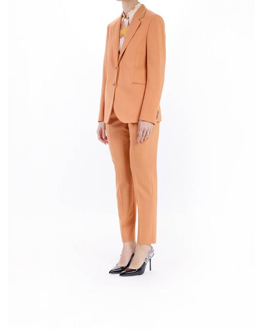 Paul Smith Pink Jacket Two Buttons Fresh Wool