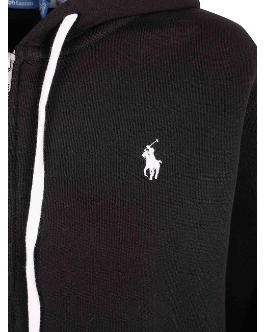 Polo Ralph Lauren Black Knit Full Zip Sweatshirt