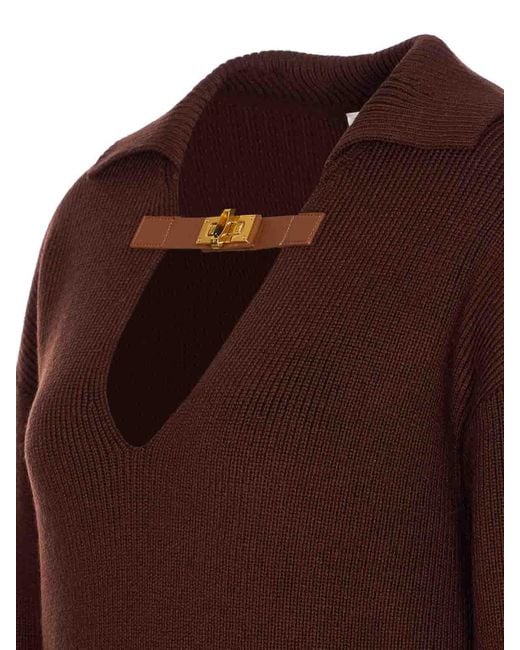 Elisabetta Franchi Brown Sweater