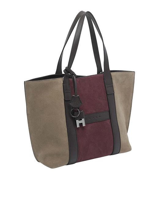 Hogan Brown Script Small Handbag