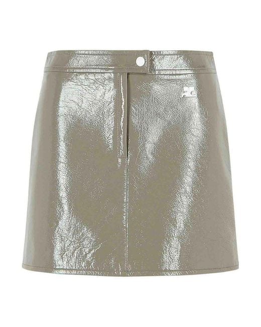 Courreges Gray Reedition Polyester Blend Miniskirt