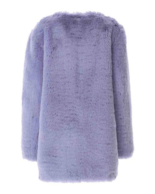 Moschino Purple Teddy Long Jacket