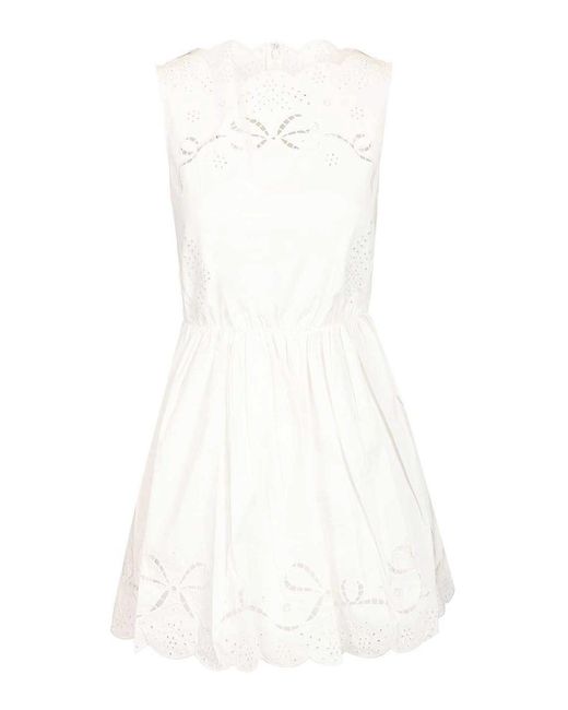 Self-Portrait White Mini Dress