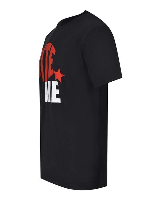 DSquared² Black T-Shirt Made Of Cotton for men