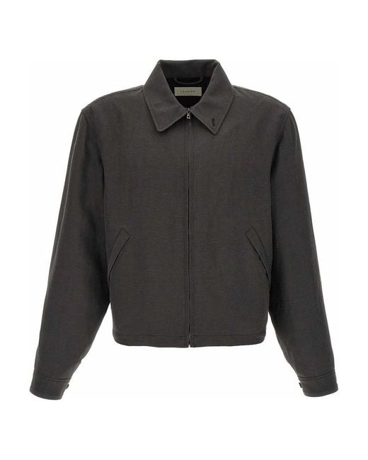 Lemaire Gray Linen Canvas Jacket for men