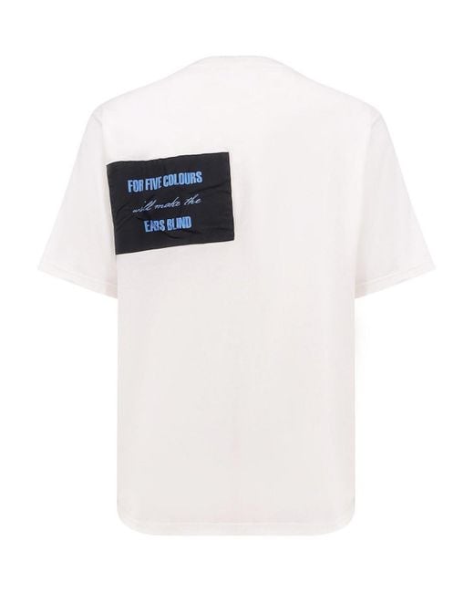 Undercover White Cotton T-Shirt With Iconic Applications for men