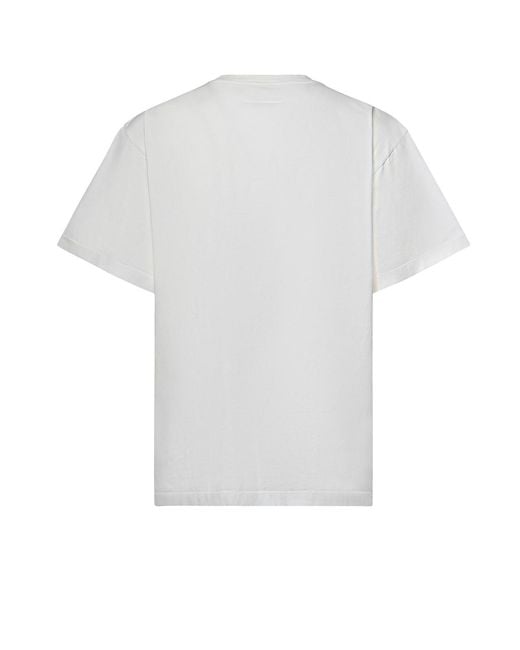 MM6 by Maison Margiela White Numeric Jersey T-Shirt With Logo for men