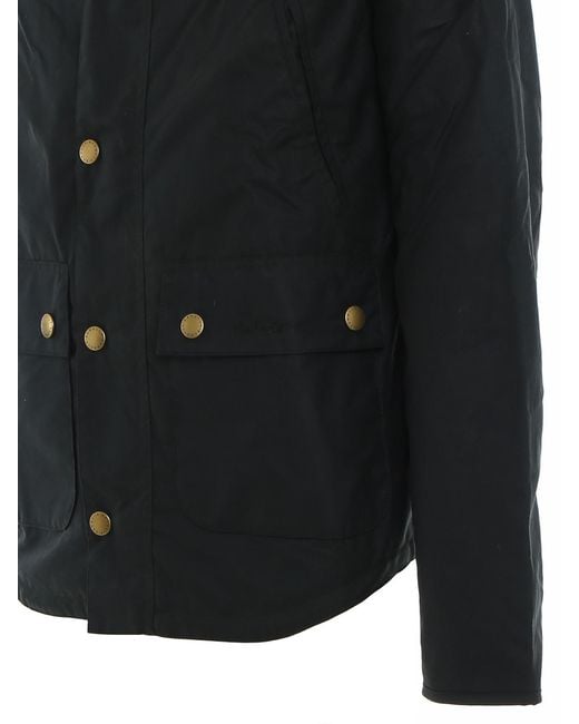 Barbour Black Reelin Sage Wax Jacket for men