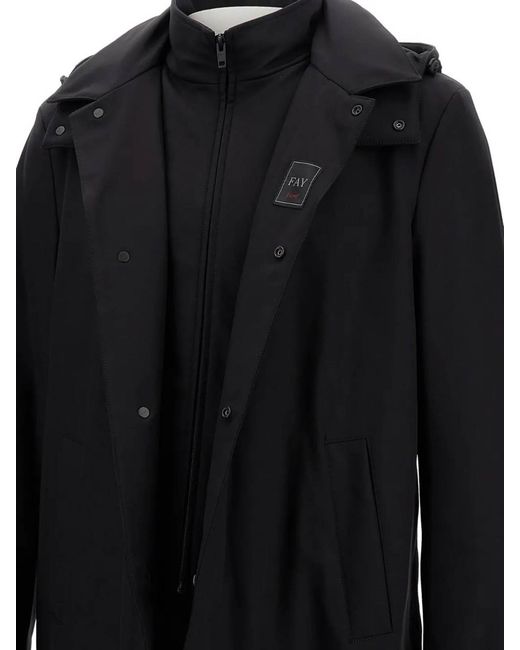 Fay Blue New Morning Travel Jersey Nero for men