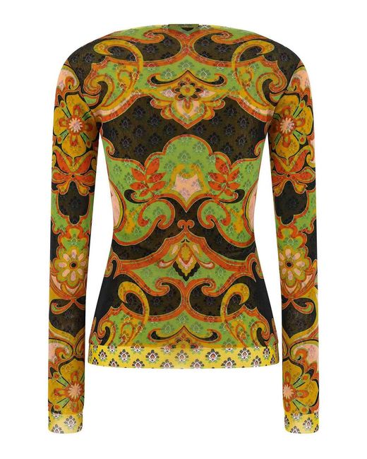 Etro Yellow Double-Layer Mesh