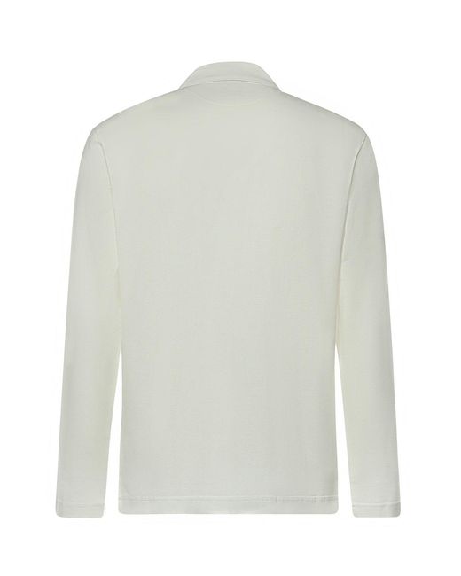 Eleventy White Cotton Polo Shirt for men