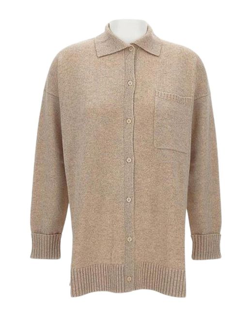 Max Mara White Wool And Cashmere Shirt Jacket