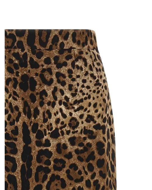 Dolce & Gabbana Brown Leo' Skirt