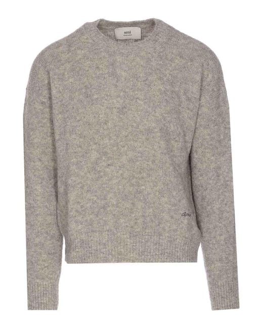 AMI Gray Ami Sweater for men