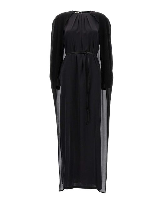DI.LA3 PARI' Black Cape Dress