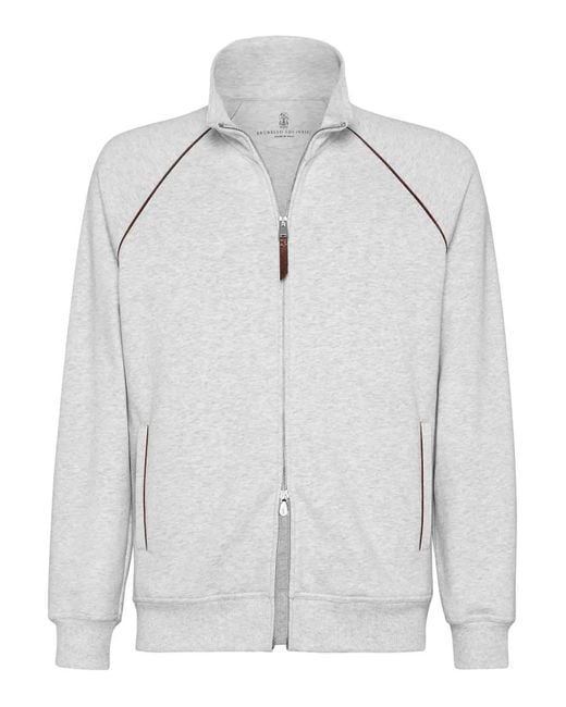 Brunello Cucinelli Gray Felpa Sport for men