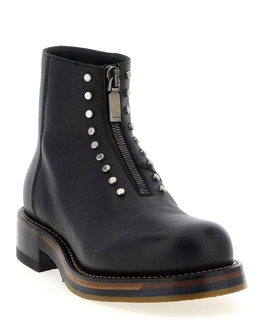 McQueen Black Maker Ankle Boots for men