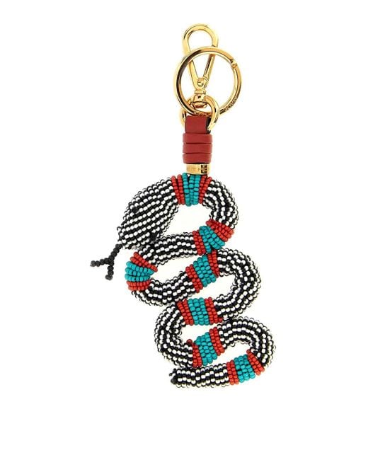 Etro White Snake Keyring