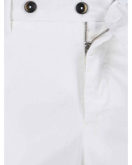 PT Torino White Straight Trousers for men